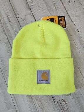 Carhartt Knit Cuffed Beanie Watch Hat - Brite Orange One Size NWT